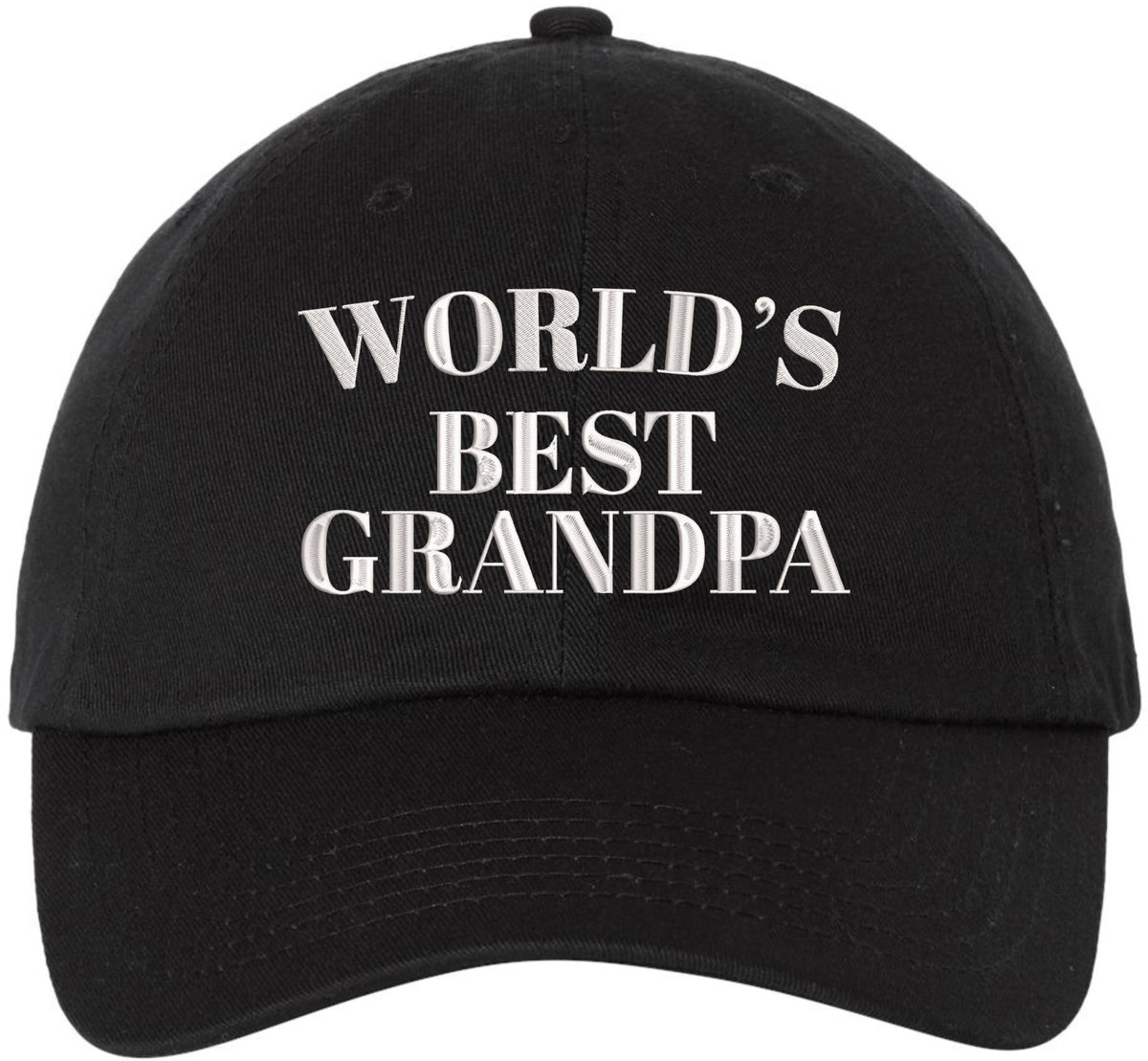 World’s Best Grandpa Embroidered Dad Hat Grandpa Gift Father’s Day Classic Baseball Style Cap