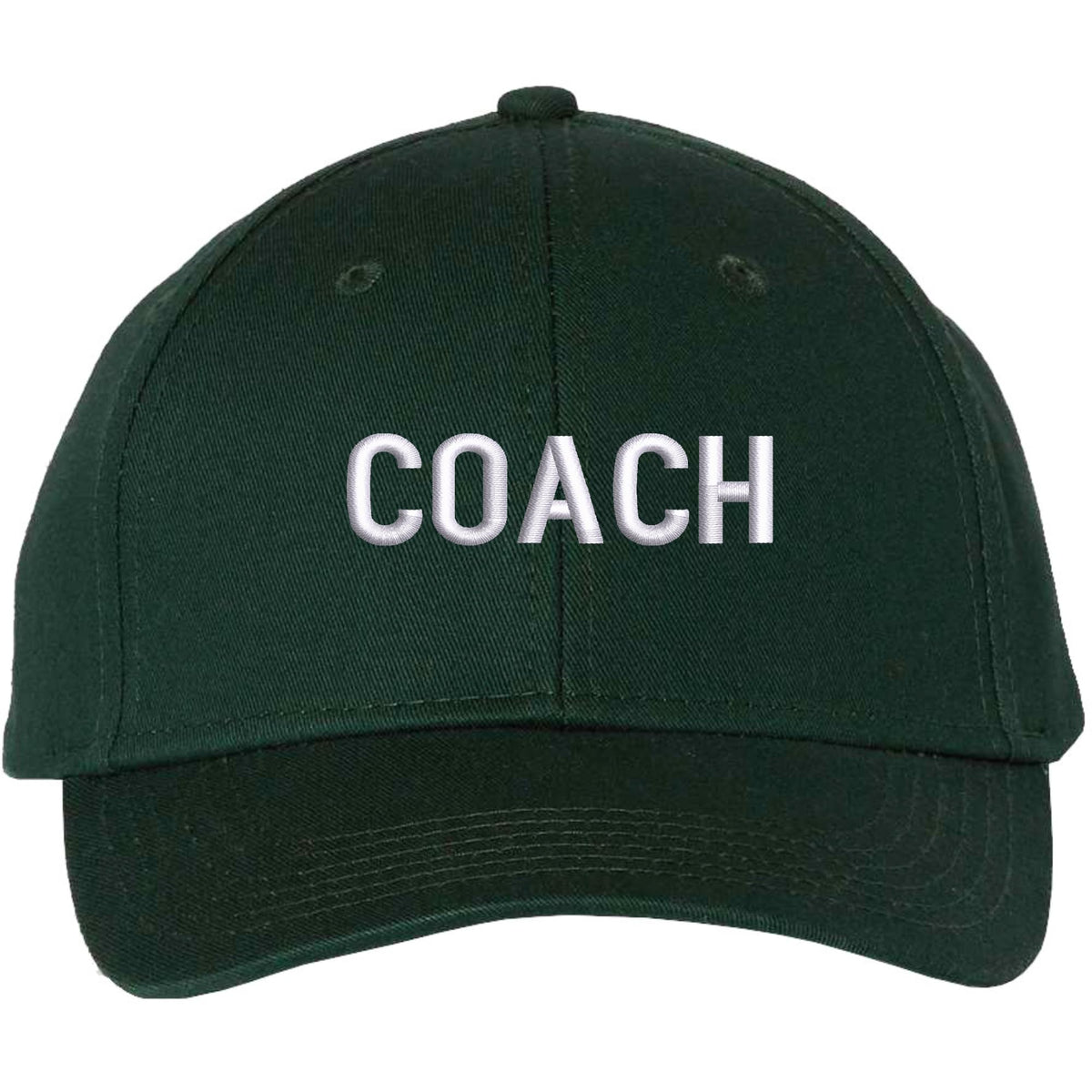 COACH Baseball Hat | Embroidered Coaches Uniform Head or Assistant Coach Sports Team Cap for Men & Women