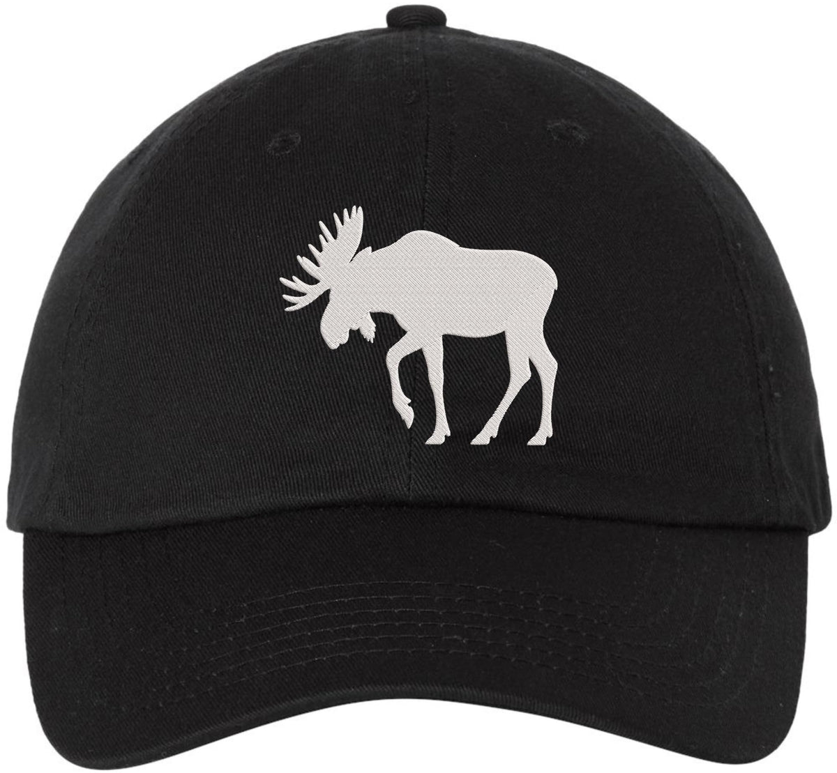 Moose Embroidered Baseball Cap | Maine Wildlife Outdoor Adjustable 100% Cotton Dad Hat for Men & Women
