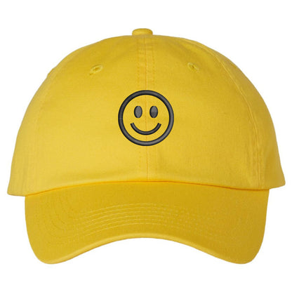 SMILEY FACE Adjustable Dad Cap Unstructured Face Trendy Unisex Preppy Hat