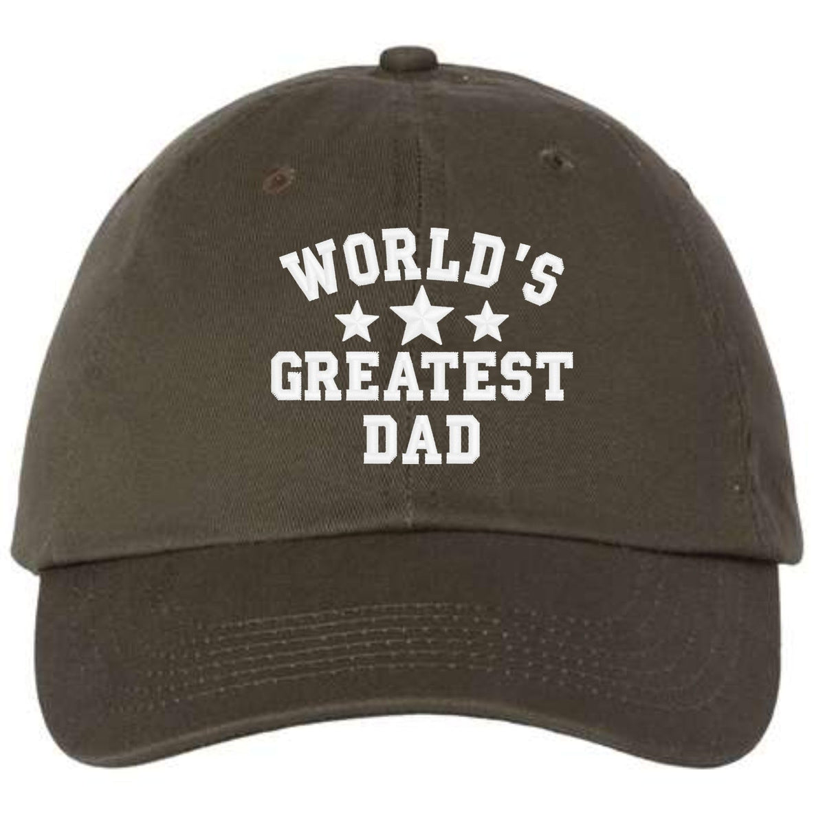 WORLD'S GREATEST DAD Embroidered Dad Hat | Low Profile Soft Cotton Baseball Dad Hats for Men