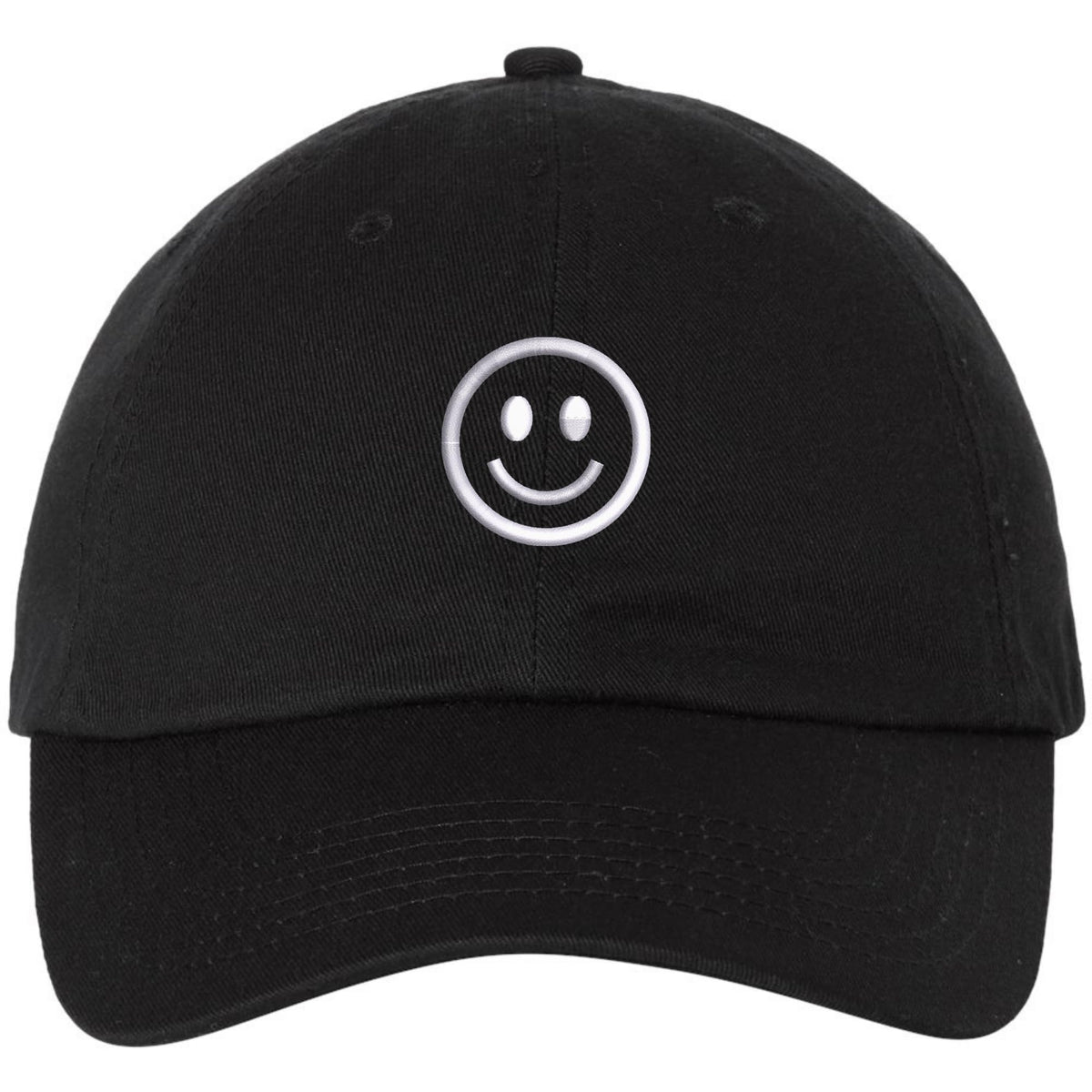 SMILEY FACE Adjustable Dad Cap Unstructured Face Trendy Unisex Preppy Hat