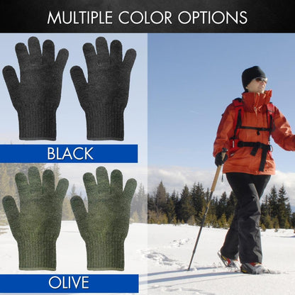 Wool Blend Glove Liners | Unstamped Blank Genuine GI USA Made Army Gloves Liner