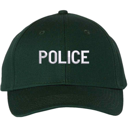 POLICE Embroidered Baseball Hat Structured Adjustable Uniform Cap for Guard, Officer, Policeman