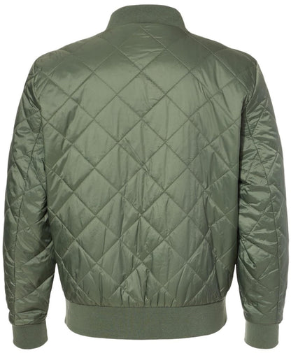 Diamond Quilted Packable Men's Bomber Jacket | Polyester with Nylon Lining Warm Comfortable Jacket