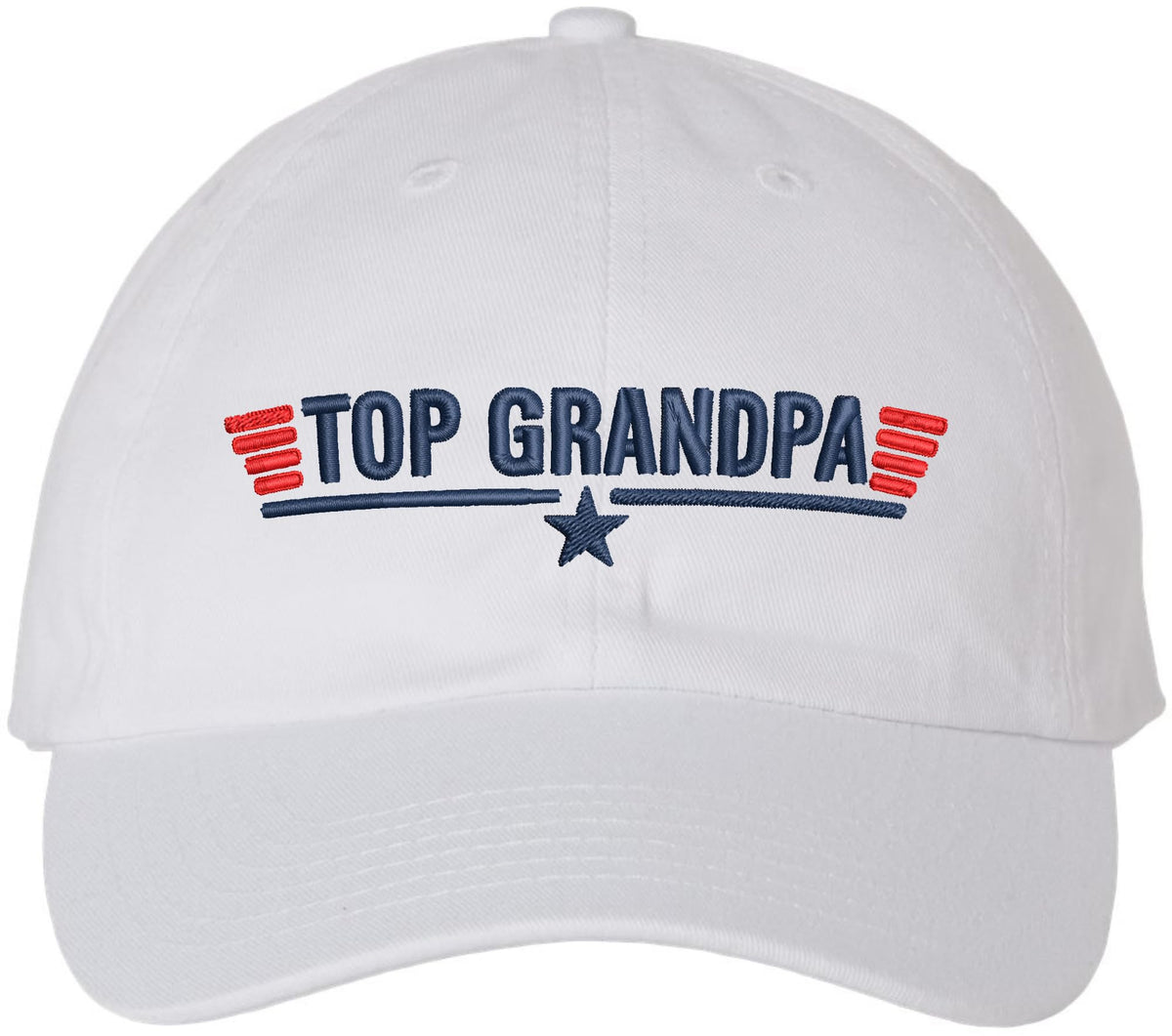 Top Grandpa Embroidered Dad Hat | Funny Graphic 100% Cotton Father's Day Birthday Gift Unisex Baseball Cap