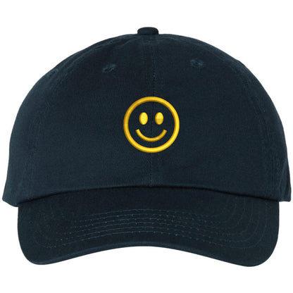 SMILEY FACE Adjustable Dad Cap Unstructured Face Trendy Unisex Preppy Hat
