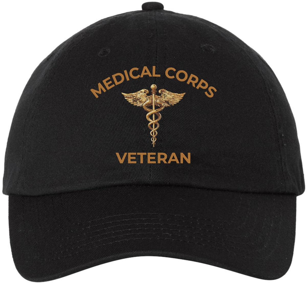 Medical Corps Veteran Embroidered Baseball Cap | USA Army Military Medical Caduceus Adjustable 100% Cotton Hat