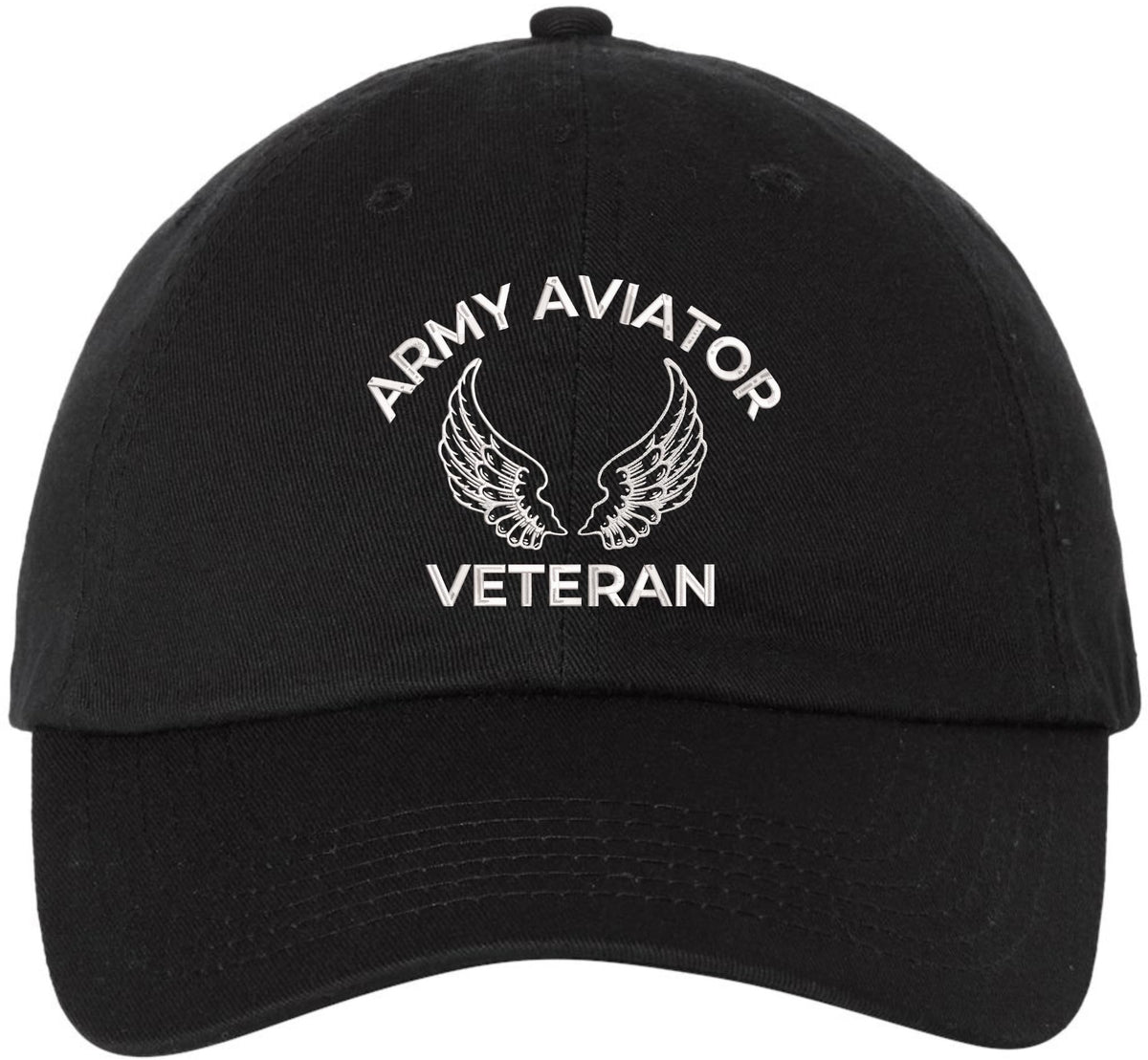 Army Aviator Veteran Embroidered Baseball Cap | USA Military Patriotic Aviation Adjustable 100% Cotton Hat