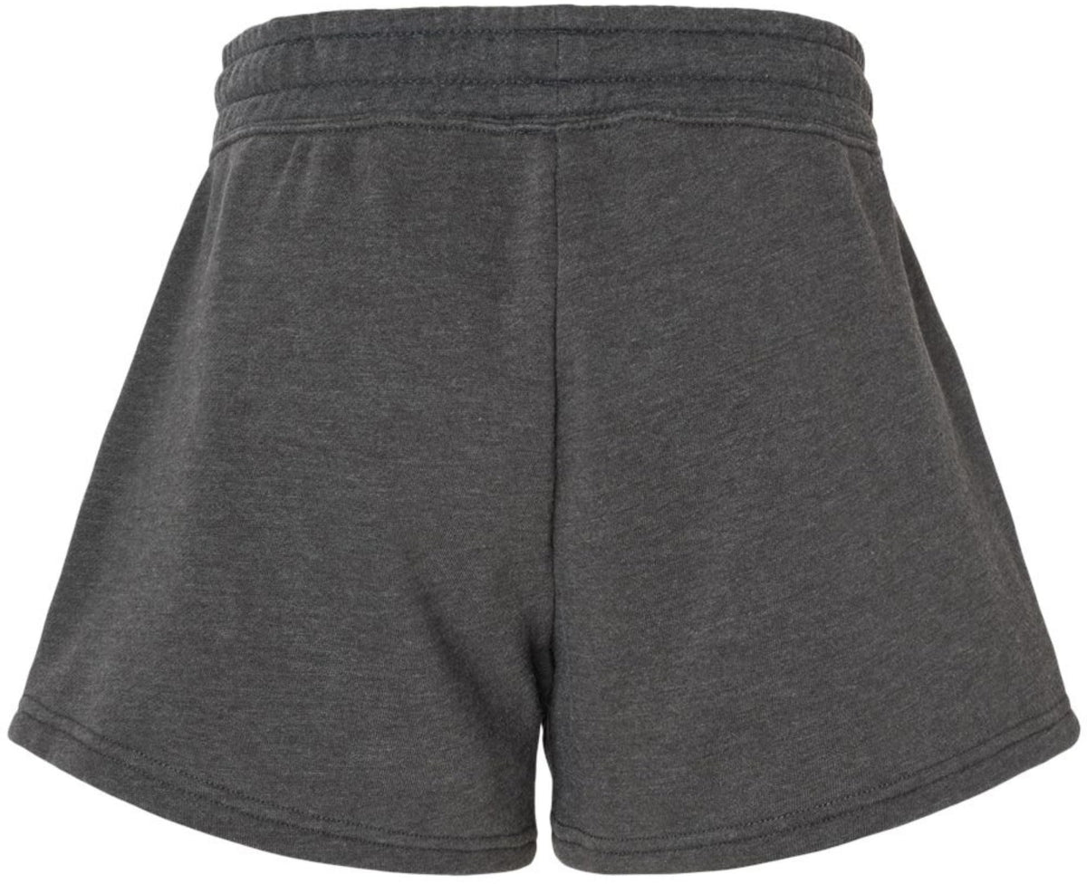 Women's Fleece Lined Sweat Shorts Lightweight Wave Wash Classic Fit with Elastic Waistband, Lounge Short