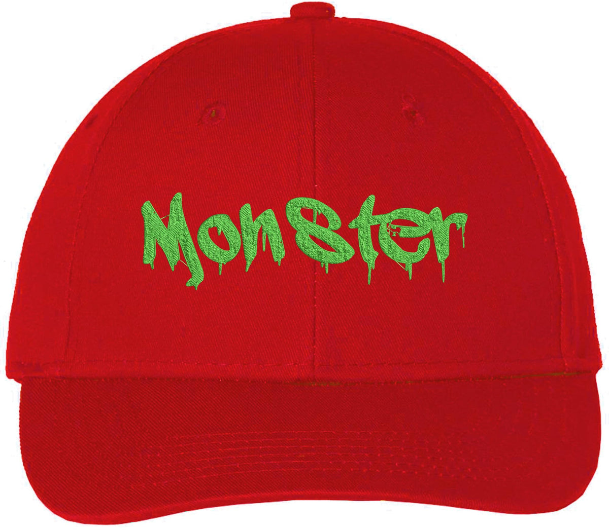 Monster Slime Embroidered Baseball Cap | Halloween 100% Cotton Adjustable Gift Hat for Men & Women