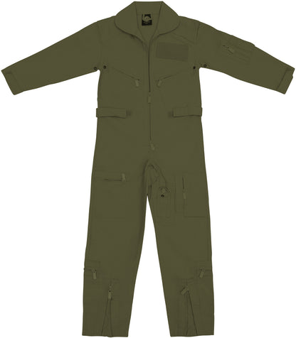 Olive Drab - Tactical Flight Suit US Air Force Style Pilots Coveralls - Kid's