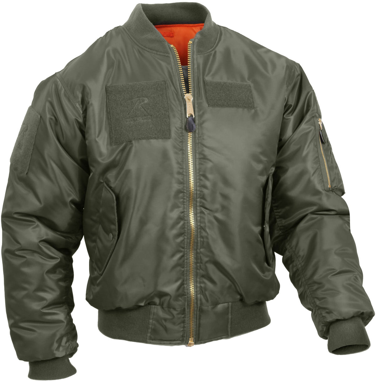 Sage Green - MA-1 Flight Jacket Air Force Style Bomber Coat Customizeable with Patches Sections