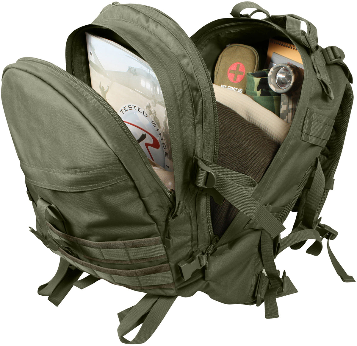 Olive Drab - Military MOLLE Compatible Large Transport Pack