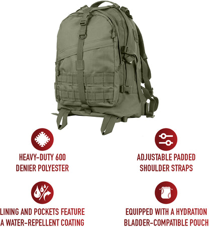 Olive Drab - Military MOLLE Compatible Large Transport Pack