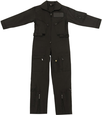 Black - Tactical Flight Suit US Air Force Style Pilots Coveralls - Kid's