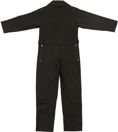 Black - Tactical Flight Suit US Air Force Style Pilots Coveralls - Kid's