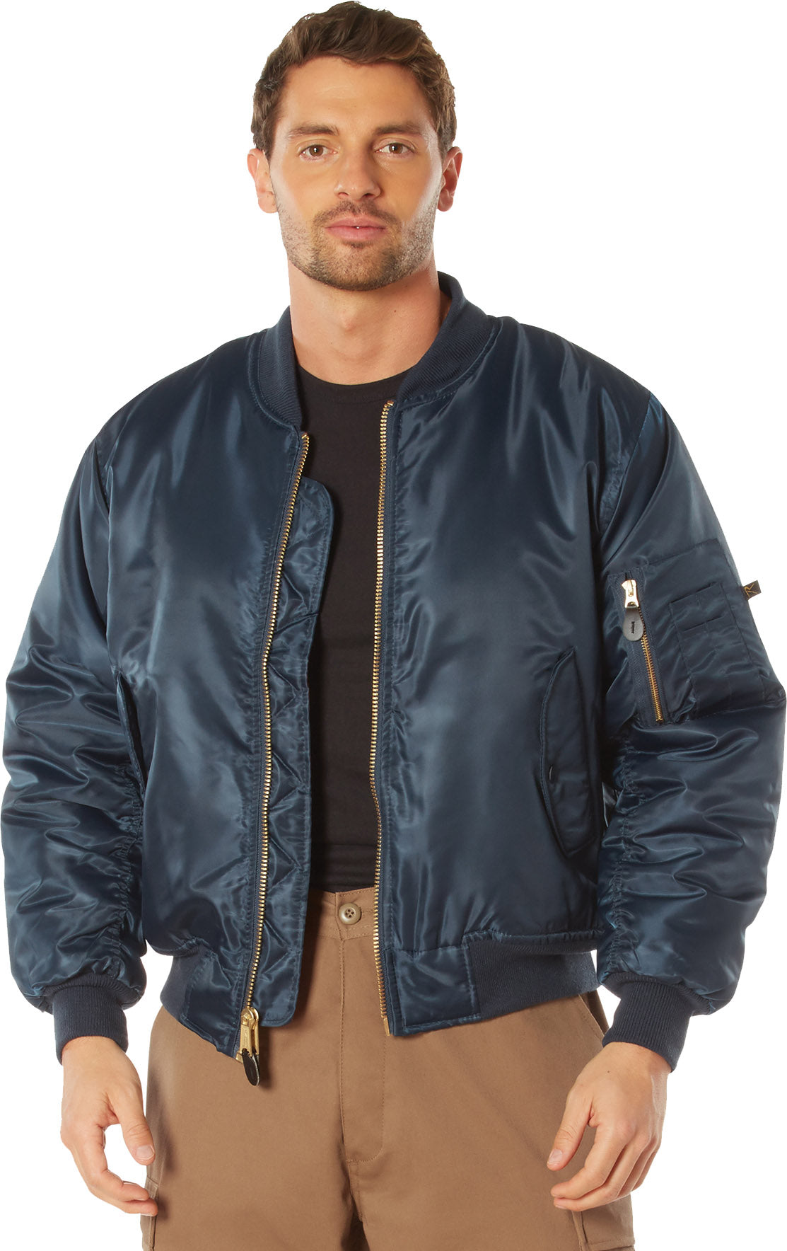 Navy Blue - Air Force MA-1 Flight Jacket Bomber US Military Style Reversible Coat