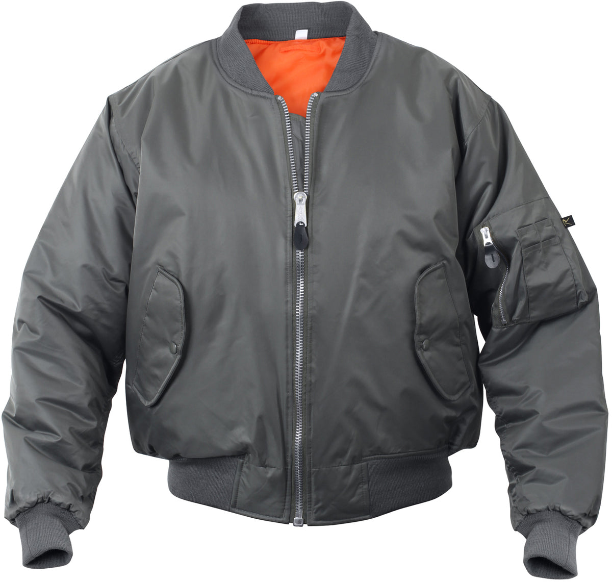 Gunmetal Grey - Air Force MA-1 Flight Jacket Bomber US Military Style Reversible Coat