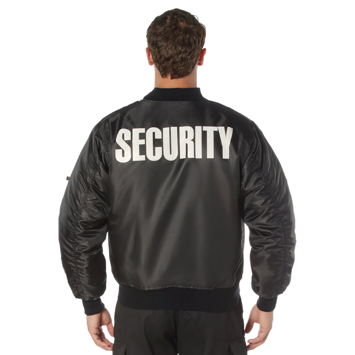 Official Security Uniform Black Jacket Officer Guard MA-1 Bomber Flight Coat