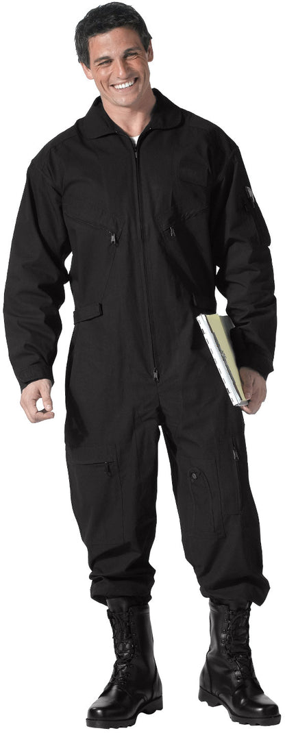Black - Tactical Flight Suit US Air Force Style Pilots Coveralls