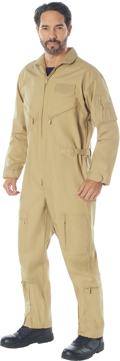 Khaki - Tactical Flight Suit US Air Force Style Pilots Coveralls