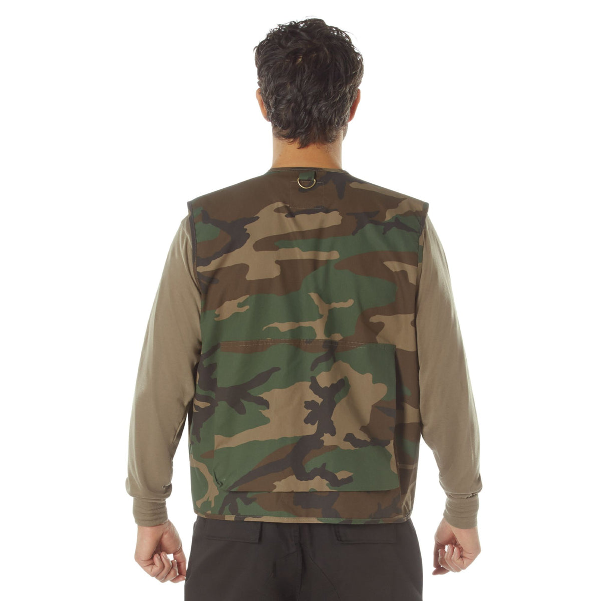 Woodland Camo - Fishing and Travel Vest 17 Pockets