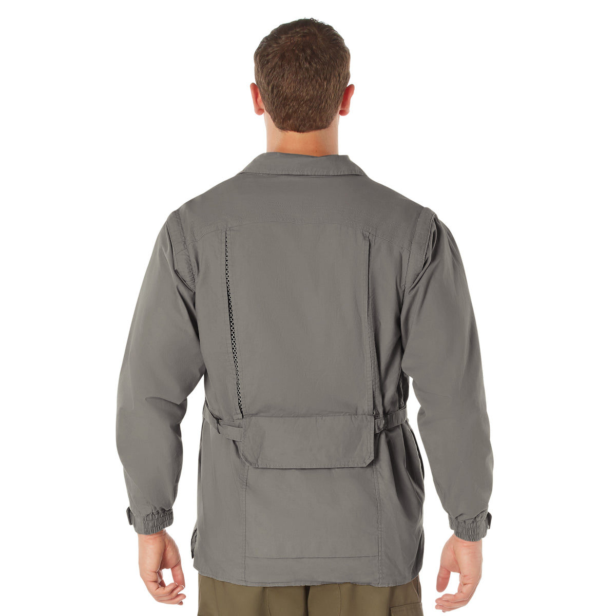 Khaki - Convertible Safari Outback Trailblazer Jacket and Vest