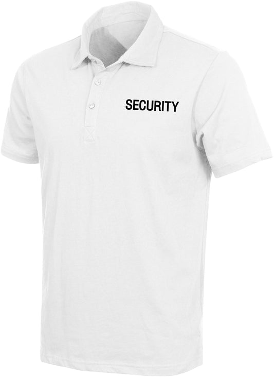 White - Two Sided Law Enforcement SECURITY Golf Shirt