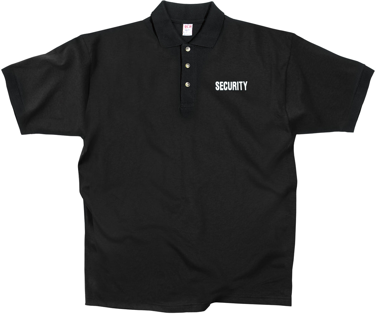Black - Two Sided Law Enforcement SECURITY Golf Shirt