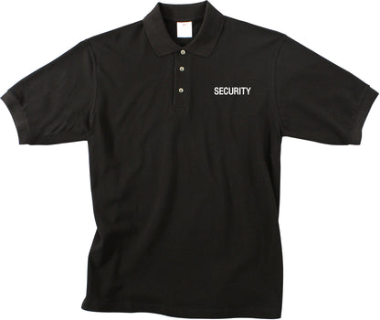Black - Two Sided Law Enforcement SECURITY Golf Shirt