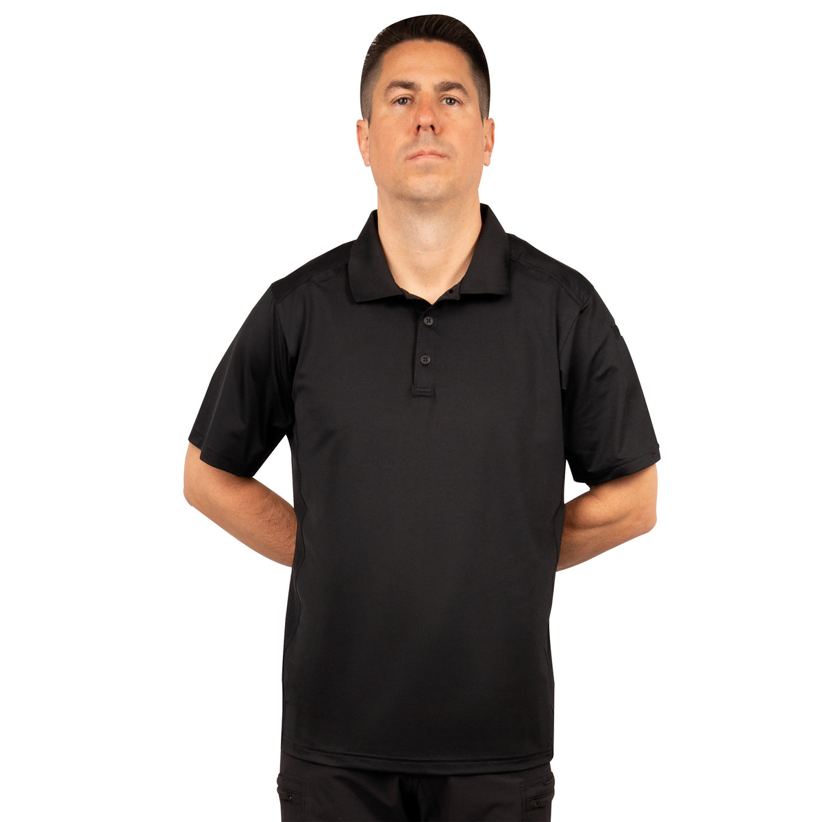 Mens Tactical Polo Shirt Short Sleeve Stretch Quick Dry Performance Uniform