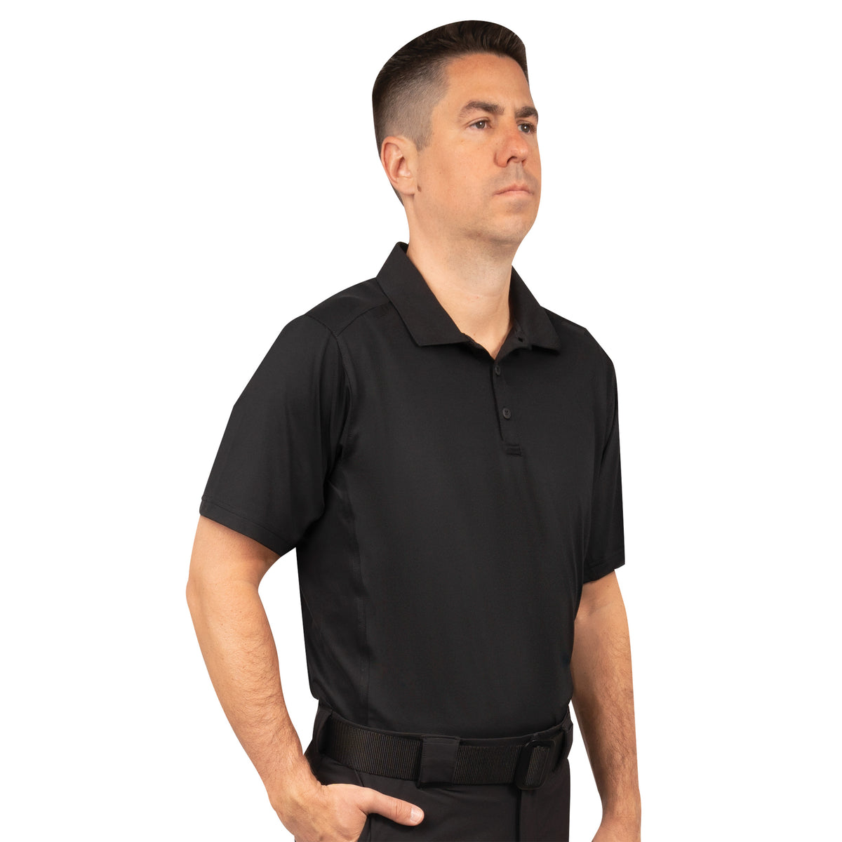 Mens Tactical Polo Shirt Short Sleeve Stretch Quick Dry Performance Uniform