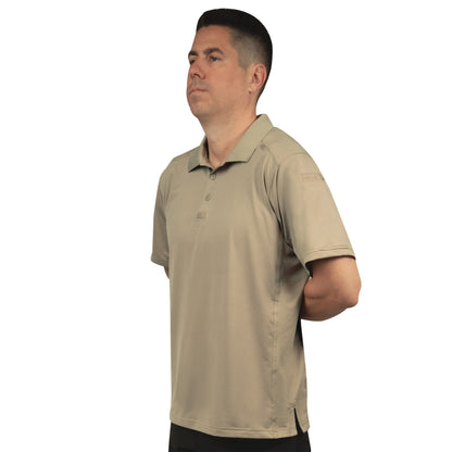 Mens Tactical Polo Shirt Short Sleeve Stretch Quick Dry Performance Uniform