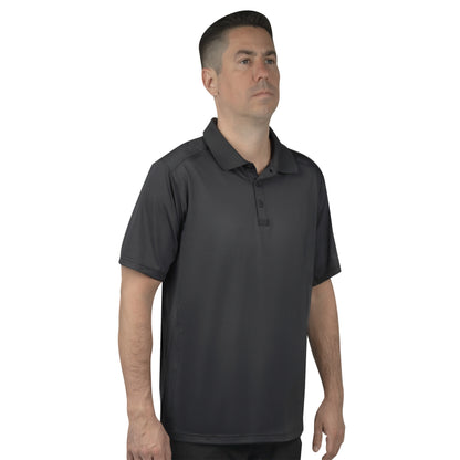 Mens Tactical Polo Shirt Short Sleeve Stretch Quick Dry Performance Uniform