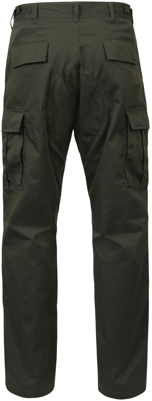 Olive Drab - Tactical BDU Pants Cargo Fatigues - Poly/Cotton Twill - Button Fly