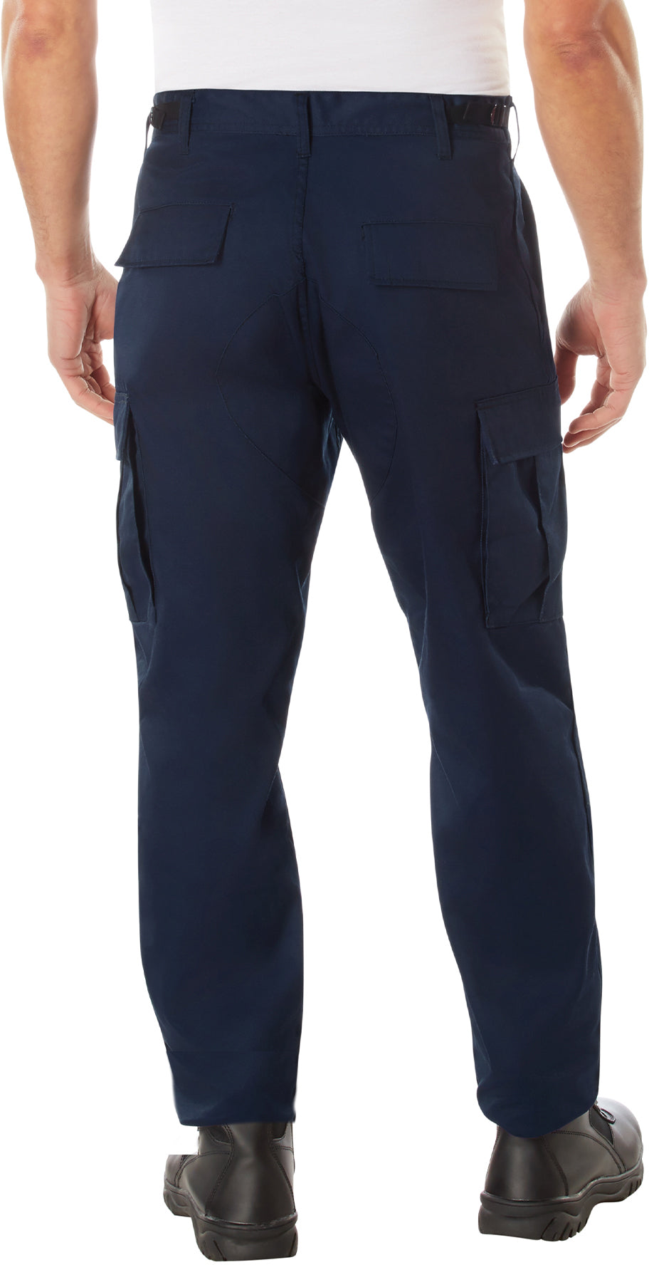 Navy Blue - Tactical BDU Pants Cargo Fatigues - Poly/Cotton Twill - Button Fly
