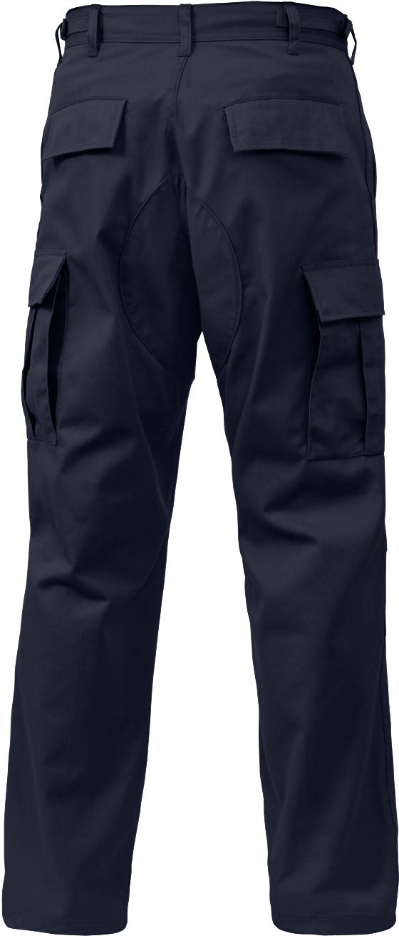 Navy Blue - Tactical BDU Pants Cargo Fatigues - Poly/Cotton Twill - Button Fly