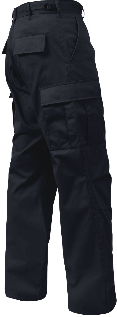 Midnight Blue - Tactical BDU Pants Cargo Fatigues - Poly/Cotton Twill - Button Fly