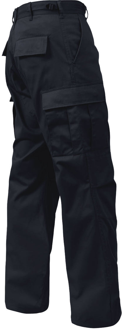 Midnight Blue - Tactical BDU Pants Cargo Fatigues - Poly/Cotton Twill - Button Fly
