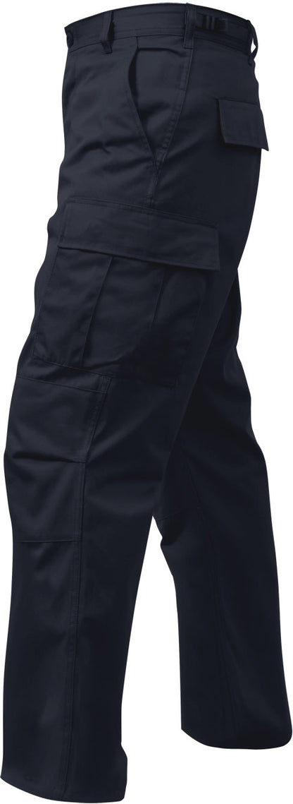 Midnight Blue - Tactical BDU Pants Cargo Fatigues - Poly/Cotton Twill - Button Fly