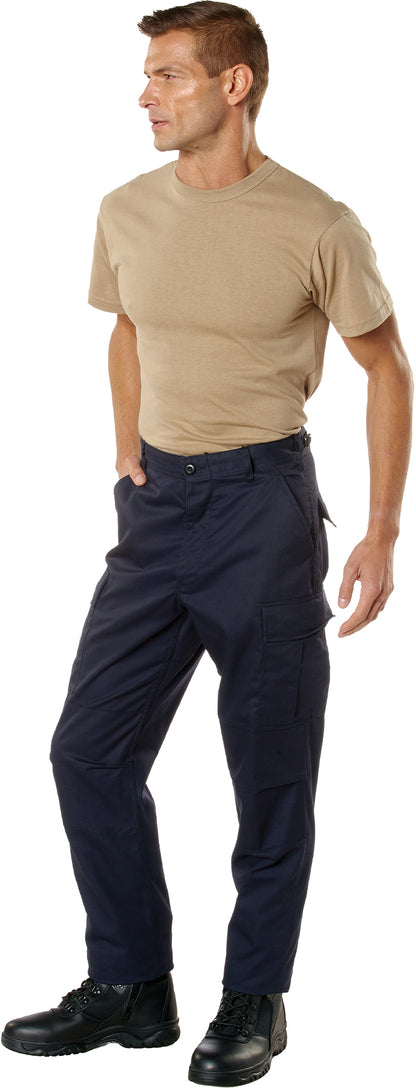 Midnight Blue - Tactical BDU Pants Cargo Fatigues - Poly/Cotton Twill - Button Fly