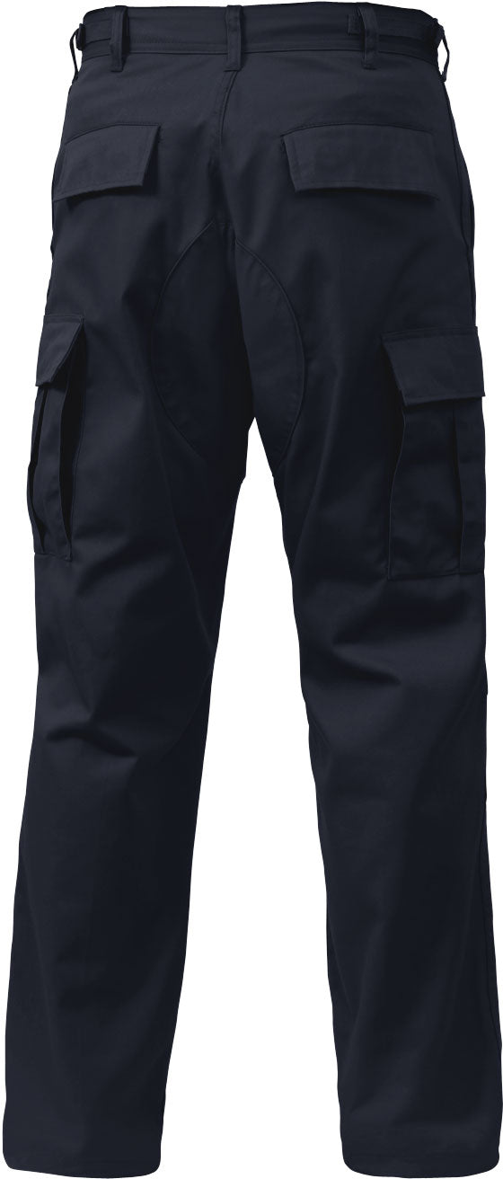Midnight Blue - Tactical BDU Pants Cargo Fatigues - Poly/Cotton Twill - Button Fly