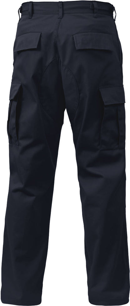 Midnight Blue - Tactical BDU Pants Cargo Fatigues - Poly/Cotton Twill - Button Fly