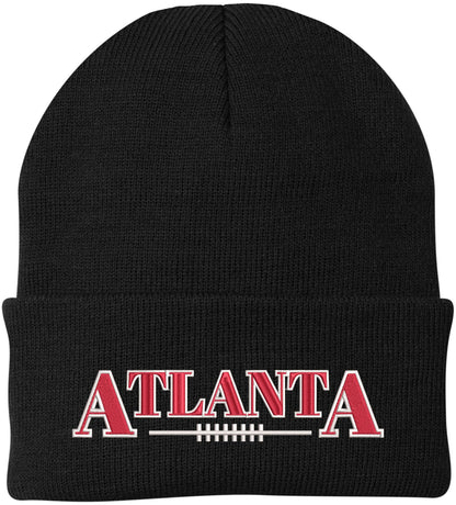 USA Football League City Embroidered Beanie National US Footballs Colors Game Day Winter Warm Watch Cap