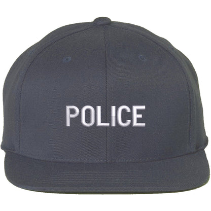 POLICE Snapback Hat – Embroidered Flat Bill Cap for Law Enforcement & Security, Adjustable, Durable Fit