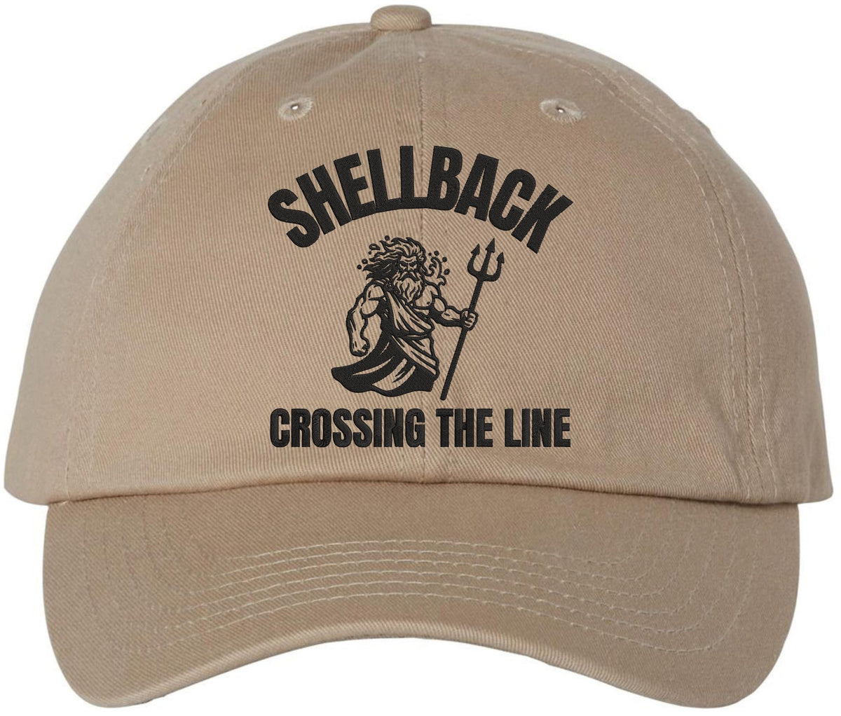 Shellback Crossing the Line Embroidered Baseball Cap US Navy King Neptune Adjustable Dad Hat