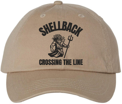 Shellback Crossing the Line Embroidered Baseball Cap US Navy King Neptune Adjustable Dad Hat