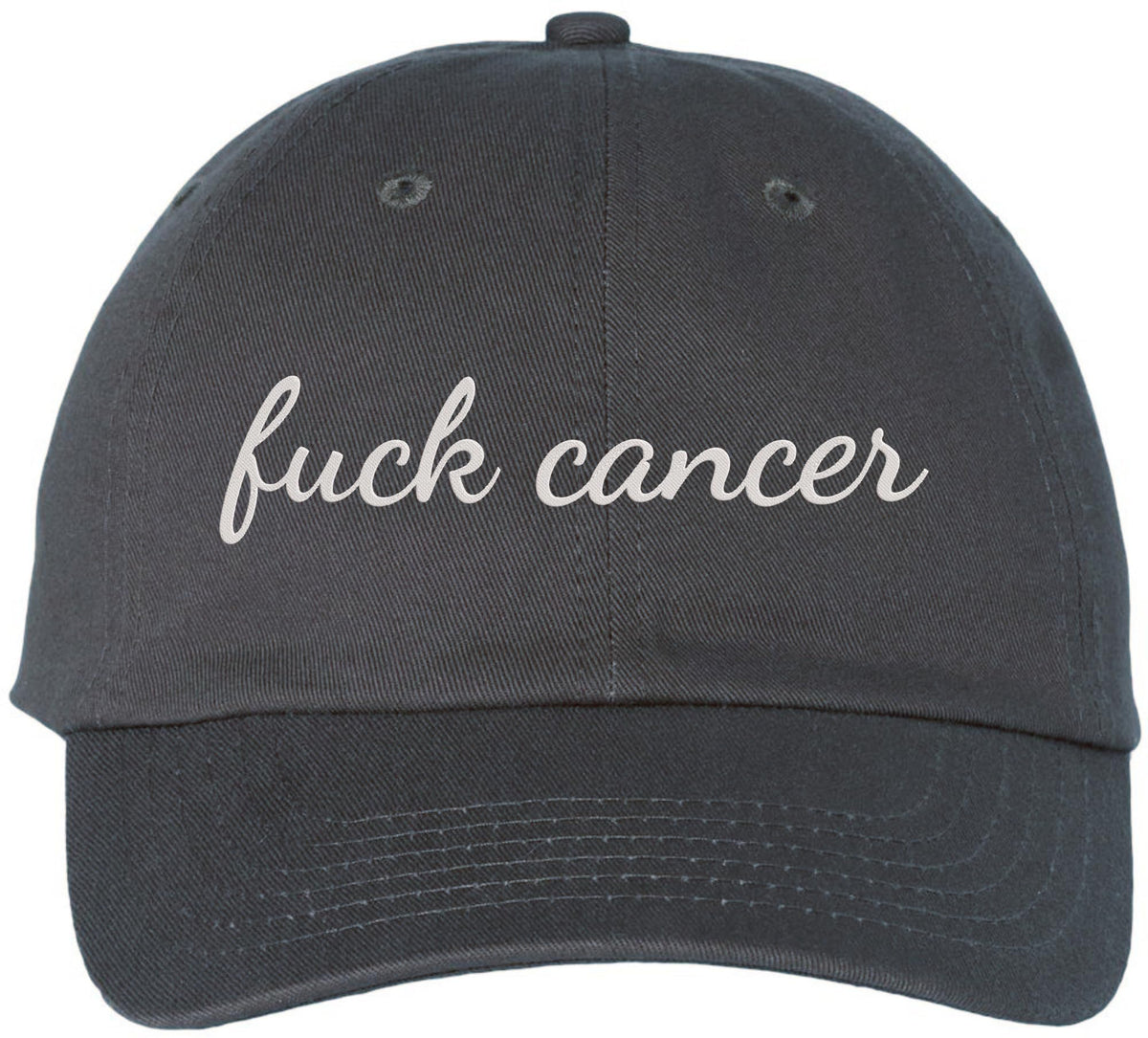 Fuck Cancer Embroidered Baseball Cap | Anti-Cancer Awareness Cotton Dad Hat Support Cancer Fighters & Survivors