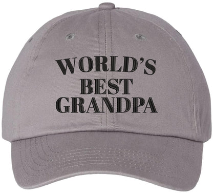 World’s Best Grandpa Embroidered Dad Hat Grandpa Gift Father’s Day Classic Baseball Style Cap